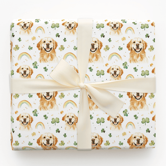 Rainbows with the Golden Retrievers - Wrapping Paper - Aspen & Arlo