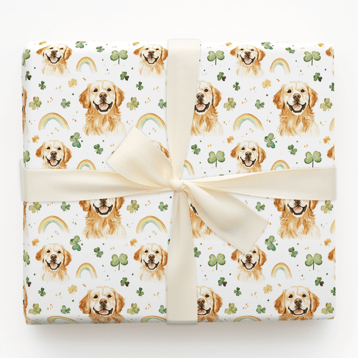 Rainbows with the Golden Retrievers - Wrapping Paper - Aspen & Arlo