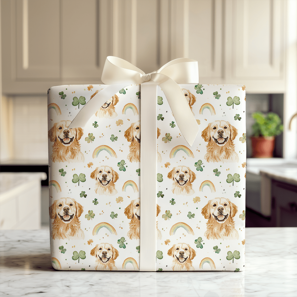 Rainbows with the Golden Retrievers - Wrapping Paper - Aspen & Arlo