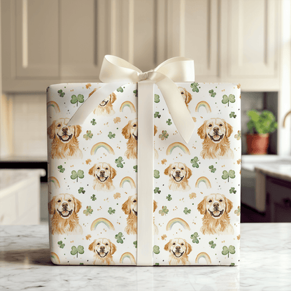 Rainbows with the Golden Retrievers - Wrapping Paper - Aspen & Arlo