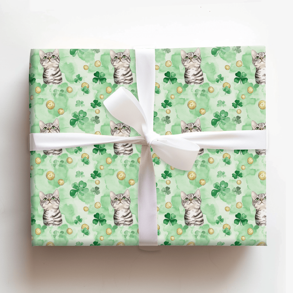 Golden with the American Shorthair - Wrapping Paper - Aspen & Arlo