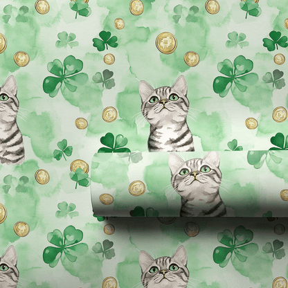 Golden with the American Shorthair - Wrapping Paper - Aspen & Arlo