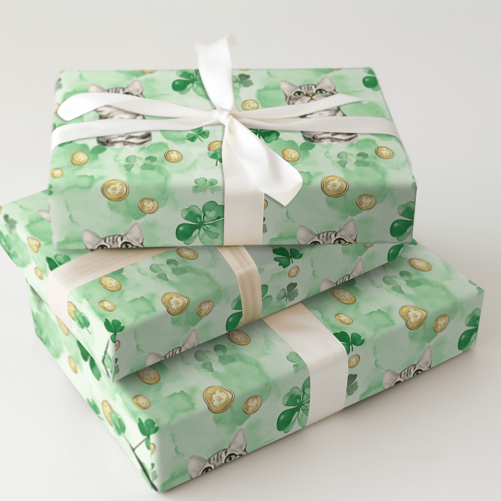 Golden with the American Shorthair - Wrapping Paper - Aspen & Arlo