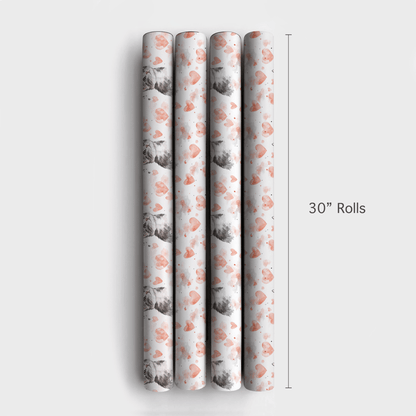Domestic Shorthair Valentine - Wrapping Paper - Aspen & Arlo