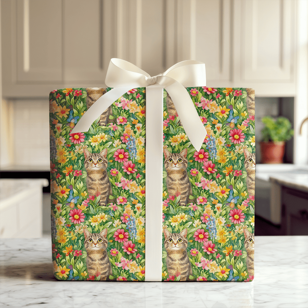 Garden Day with the American Wirehair - Wrapping Paper - Aspen & Arlo