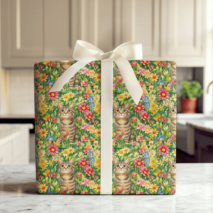 Garden Day with the American Wirehair - Wrapping Paper - Aspen & Arlo