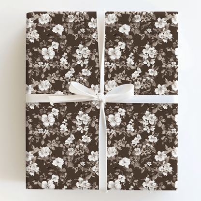 Espresso Flower - Wrapping Paper - Aspen & Arlo