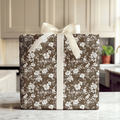 Espresso Flower - Wrapping Paper - Aspen & Arlo