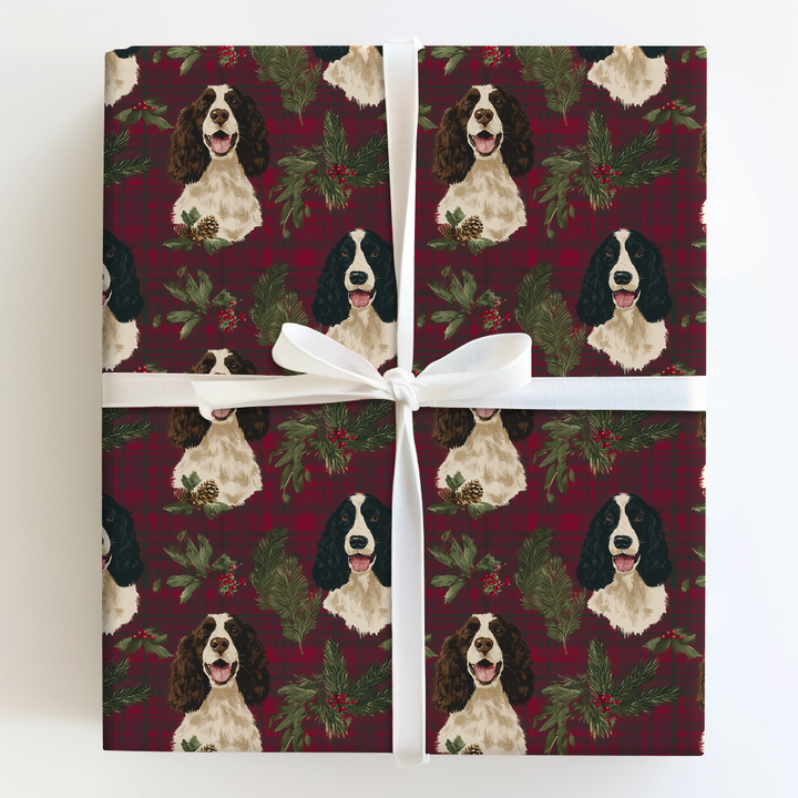 Spaniel Christmas Plaid