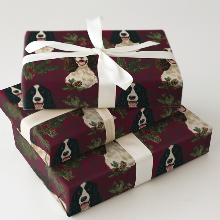 Spaniel Christmas Plaid