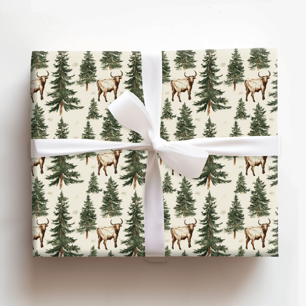 Cattle Up Holiday - Wrapping Paper - Aspen & Arlo