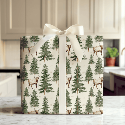 Cattle Up Holiday - Wrapping Paper - Aspen & Arlo