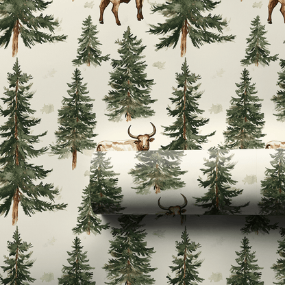 Cattle Up Holiday - Wrapping Paper - Aspen & Arlo