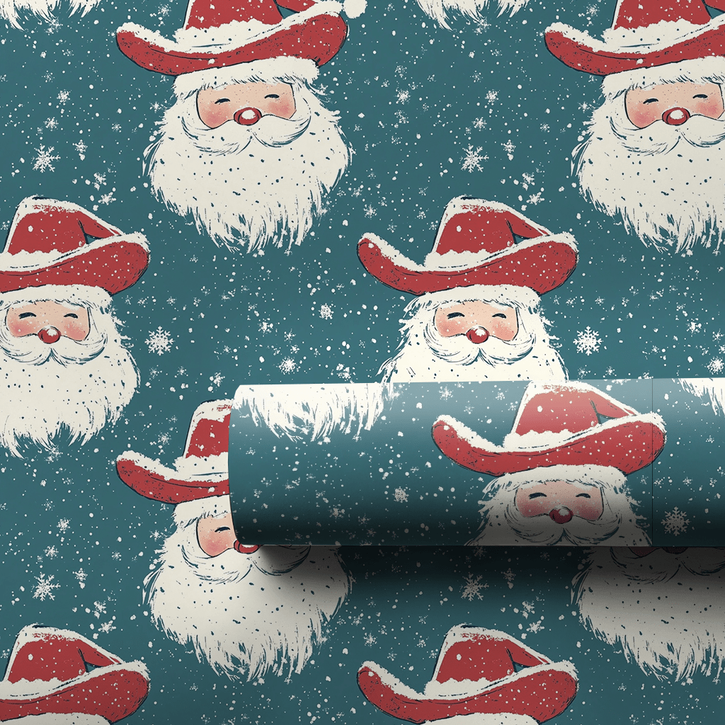 Shiverin' Santa - Wrapping Paper - Aspen & Arlo