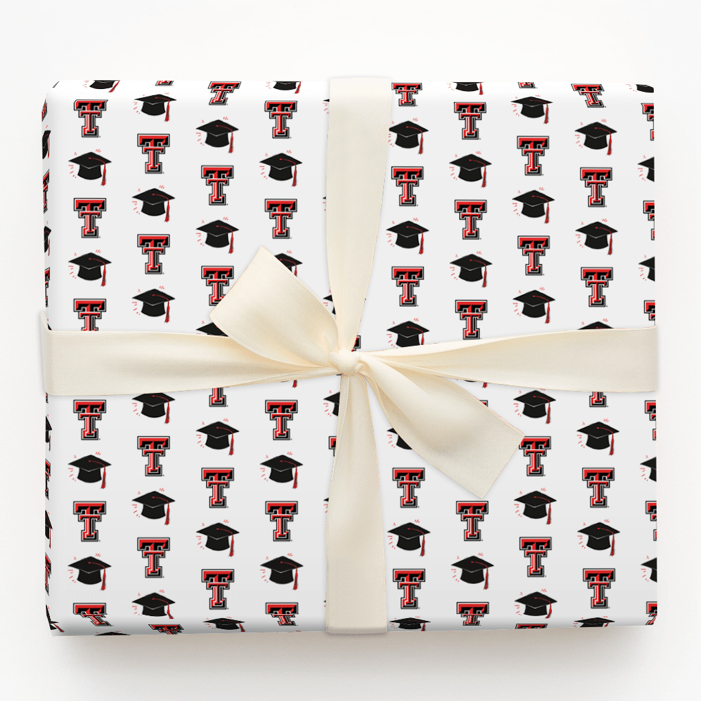 Hats off to the Texas Tech Grad - Wrapping Paper - Aspen & Arlo