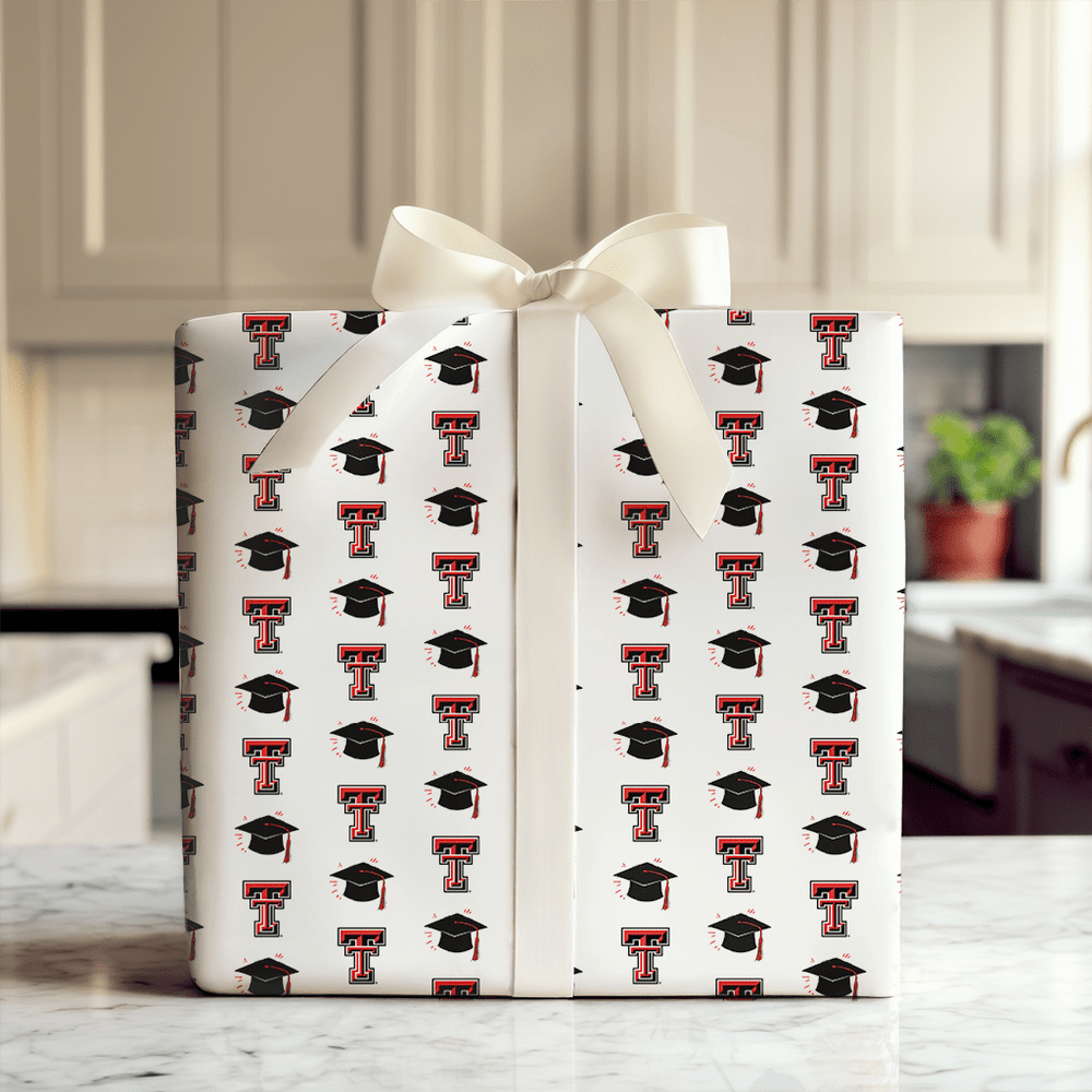 Hats off to the Texas Tech Grad - Wrapping Paper - Aspen & Arlo