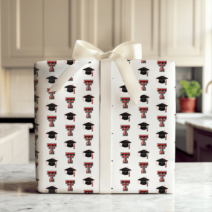 Hats off to the Texas Tech Grad - Wrapping Paper - Aspen & Arlo