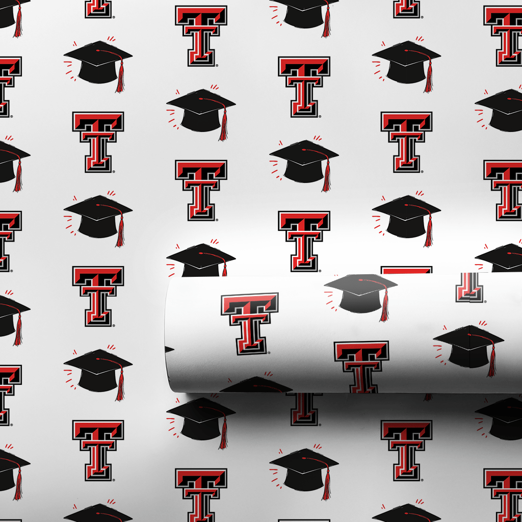 Hats off to the Texas Tech Grad - Wrapping Paper - Aspen & Arlo