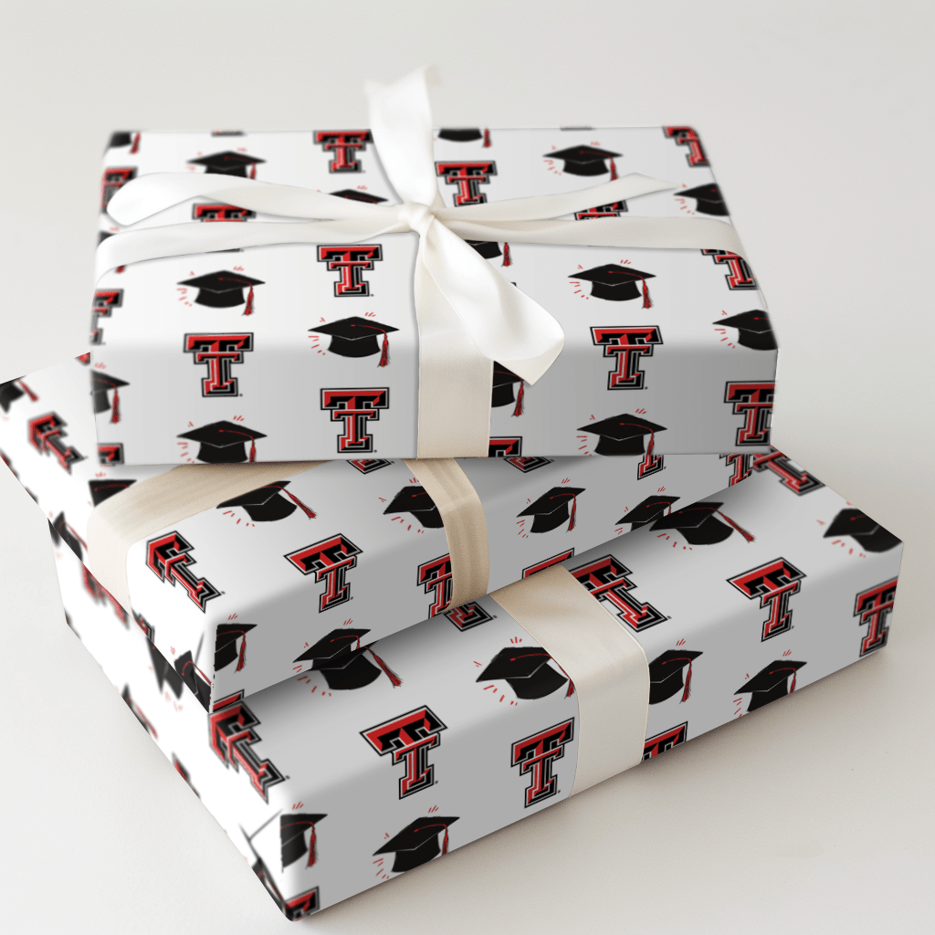 Hats off to the Texas Tech Grad - Wrapping Paper - Aspen & Arlo