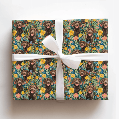 Garden with the Brown Lab - Wrapping Paper - Aspen & Arlo
