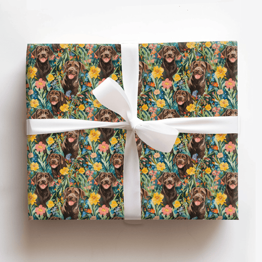 Garden with the Brown Lab - Wrapping Paper - Aspen & Arlo
