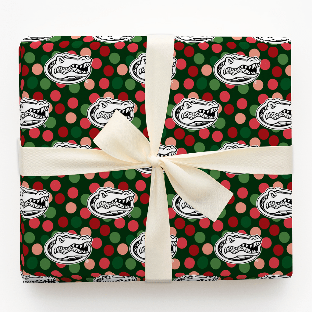 Gator Christmas Dots - Wrapping Paper - Aspen & Arlo