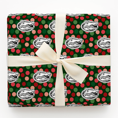Gator Christmas Dots - Wrapping Paper - Aspen & Arlo