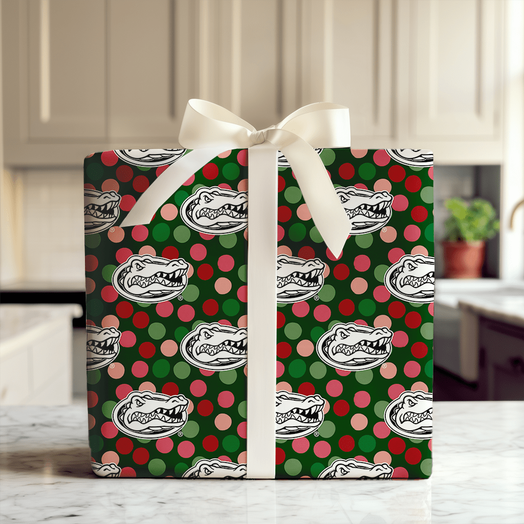 Gator Christmas Dots - Wrapping Paper - Aspen & Arlo
