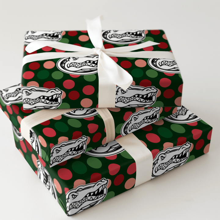 Gator Christmas Dots - Wrapping Paper - Aspen & Arlo