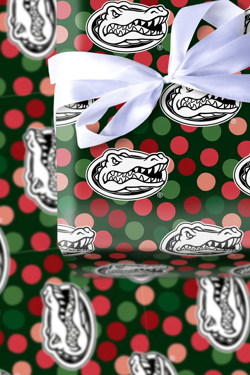 Gator Christmas Dots - Wrapping Paper - Aspen & Arlo