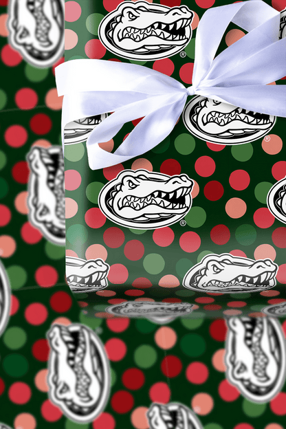 Gator Christmas Dots - Wrapping Paper - Aspen & Arlo