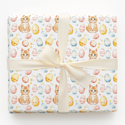 Easter Eggs with the Kitty - Wrapping Paper - Aspen & Arlo