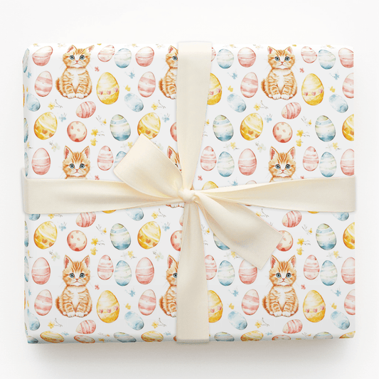Easter Eggs with the Kitty - Wrapping Paper - Aspen & Arlo