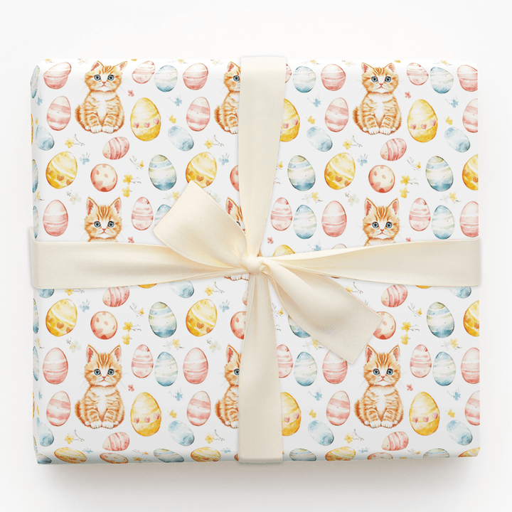 Easter Eggs with the Kitty - Wrapping Paper - Aspen & Arlo