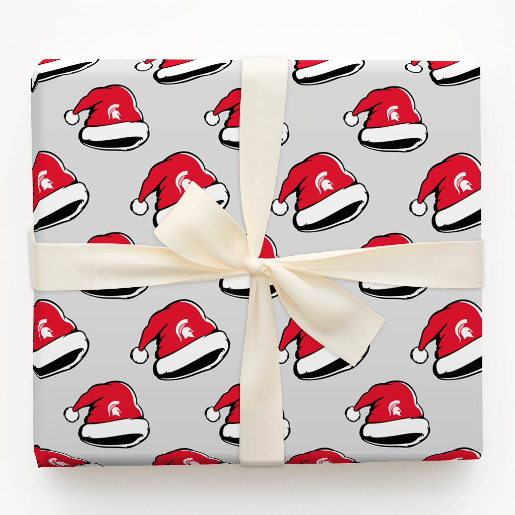 Spartan Santa Hat - Wrapping Paper - Aspen & Arlo
