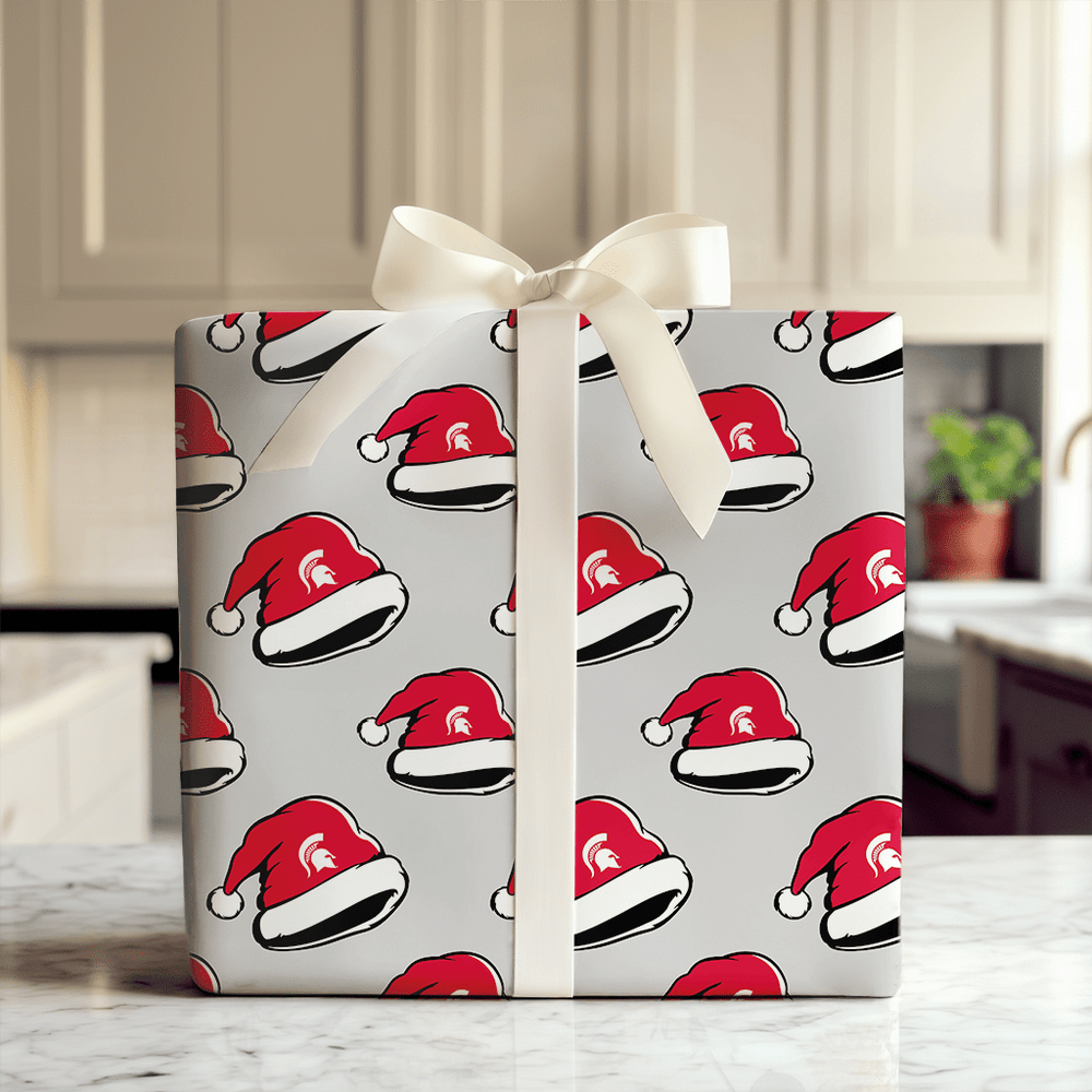 Spartan Santa Hat - Wrapping Paper - Aspen & Arlo