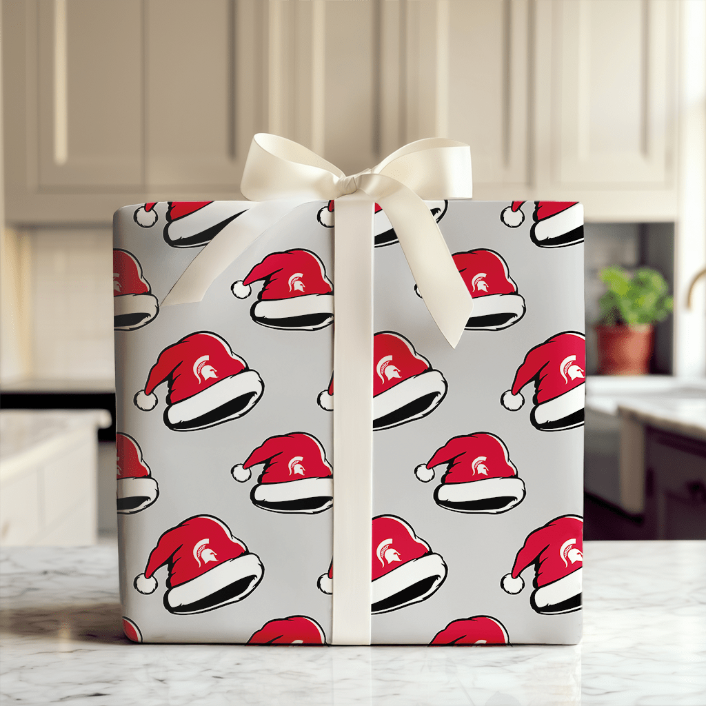 Spartan Santa Hat - Wrapping Paper - Aspen & Arlo