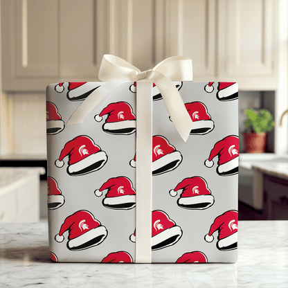 Spartan Santa Hat - Wrapping Paper - Aspen & Arlo