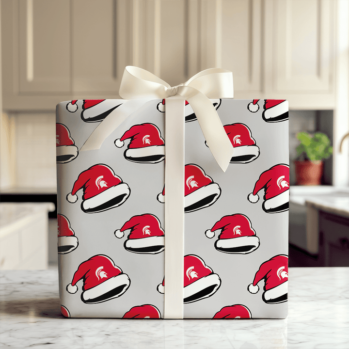 Spartan Santa Hat - Wrapping Paper - Aspen & Arlo