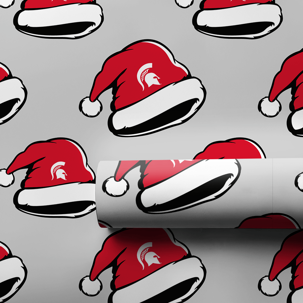 Spartan Santa Hat - Wrapping Paper - Aspen & Arlo