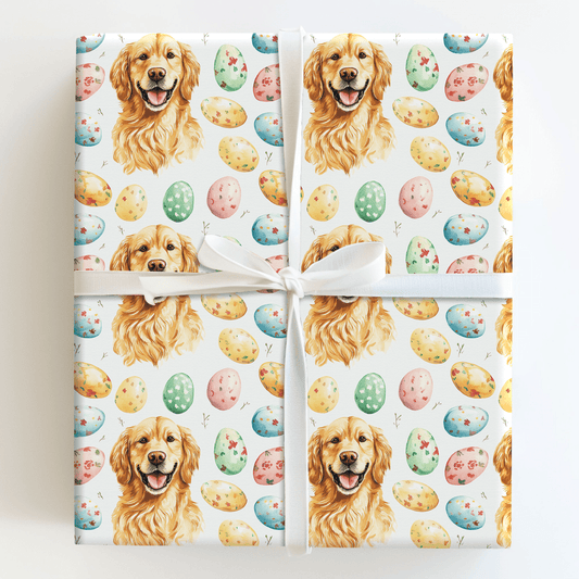Easter Eggs with the Golden Retriever - Wrapping Paper - Aspen & Arlo