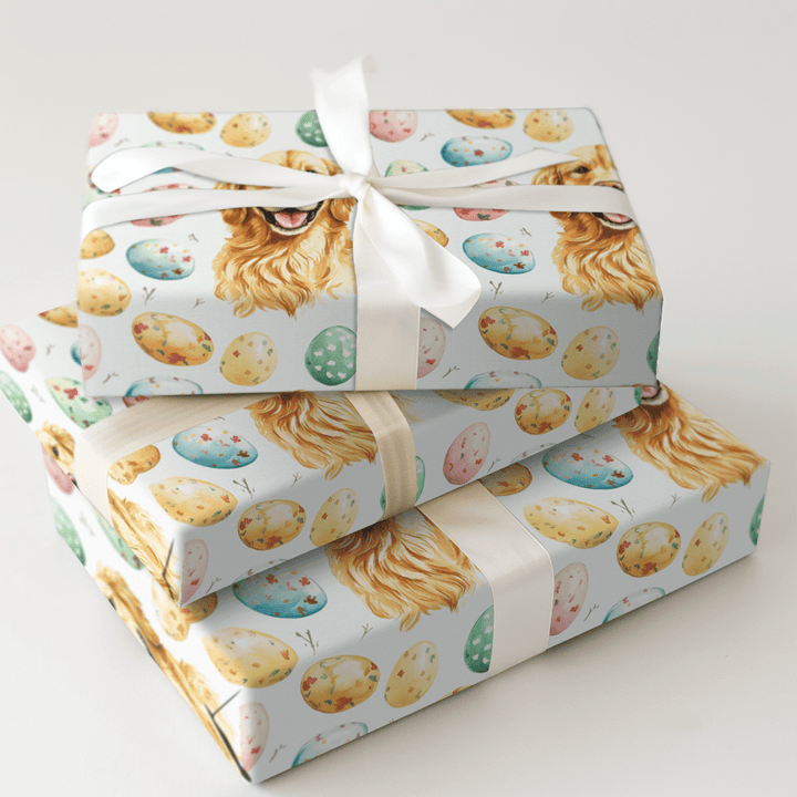 Easter Eggs with the Golden Retriever - Wrapping Paper - Aspen & Arlo