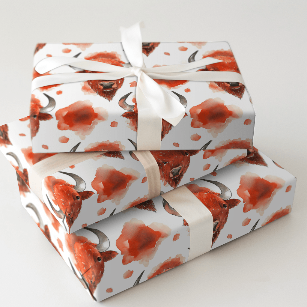 Buffalo Rose - Wrapping Paper - Aspen & Arlo