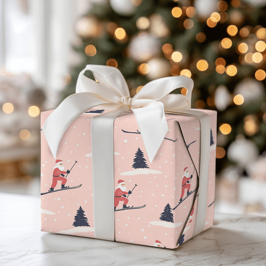 Slalom Sleigh Ride - Wrapping Paper - Aspen & Arlo