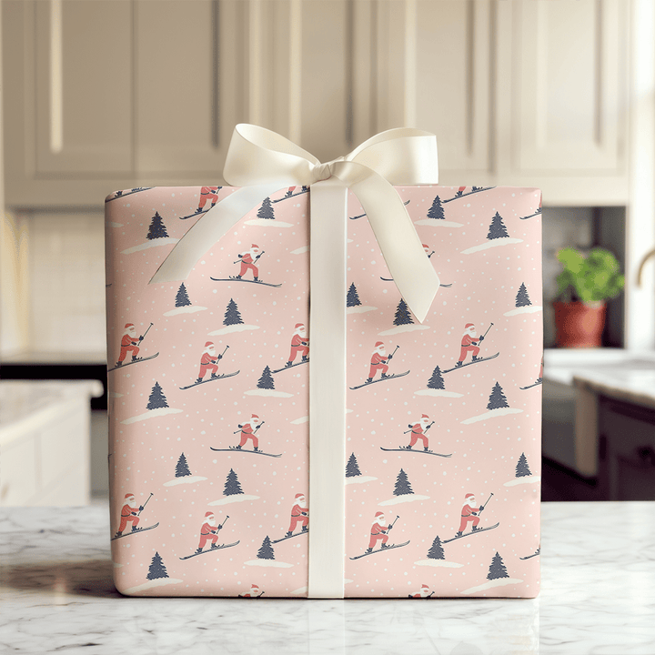 Slalom Sleigh Ride - Wrapping Paper - Aspen & Arlo