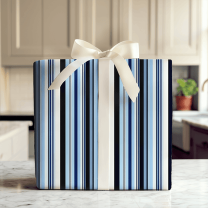 Blue and Black - Wrapping Paper - Aspen & Arlo