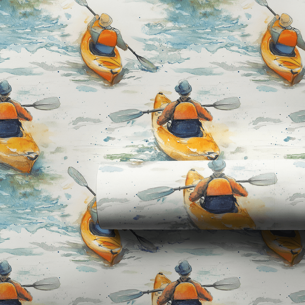 Kayak with Dad - Wrapping Paper - Aspen & Arlo