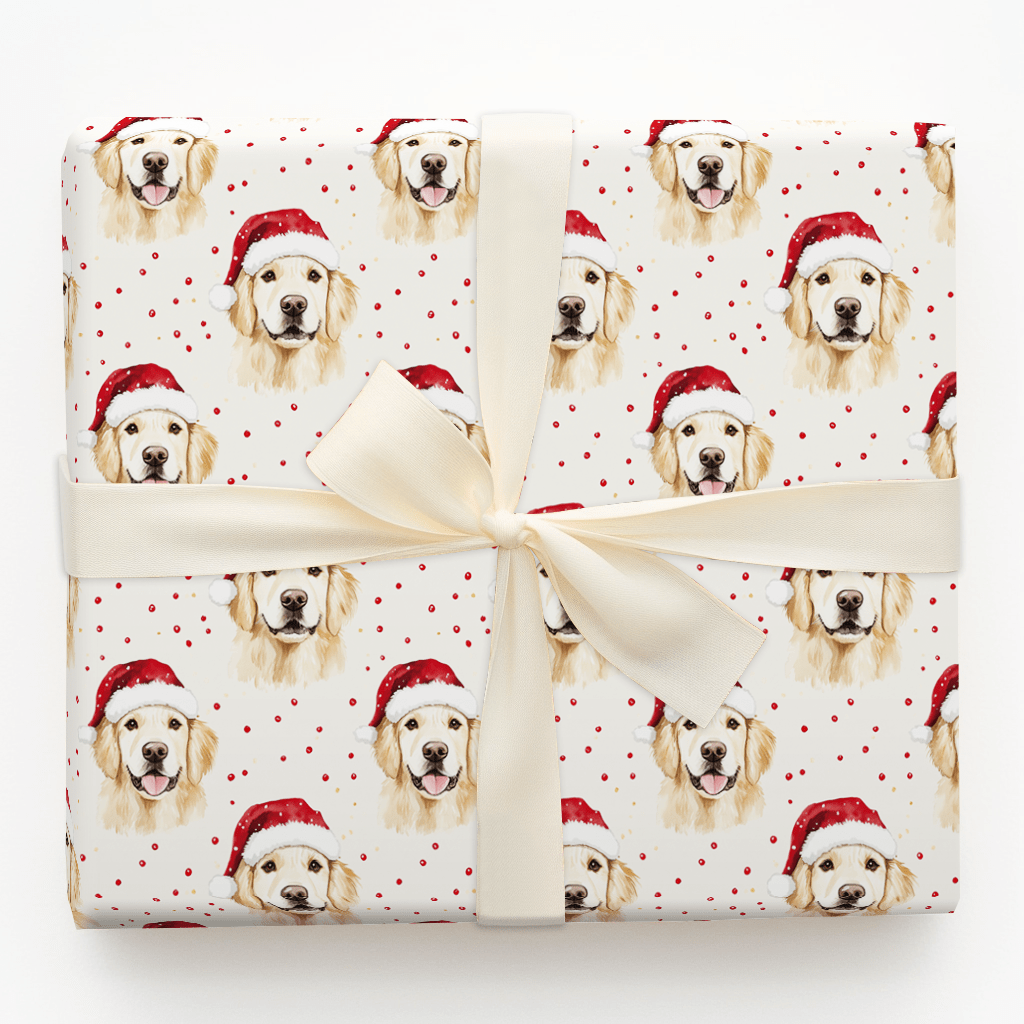 Golden Santa - Wrapping Paper - Aspen & Arlo