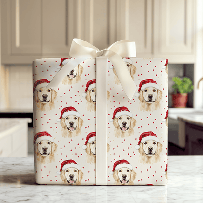 Golden Santa - Wrapping Paper - Aspen & Arlo