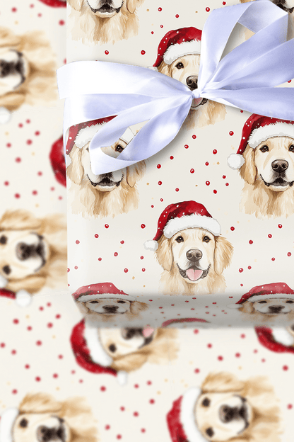 Golden Santa - Wrapping Paper - Aspen & Arlo